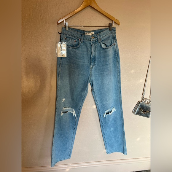 NWT GRLFRND Sara Super High Rise Slim Straight in Red Rock - Picture 2 of 7